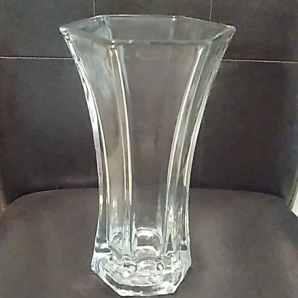Crystal 6 Sided Flower Vase
